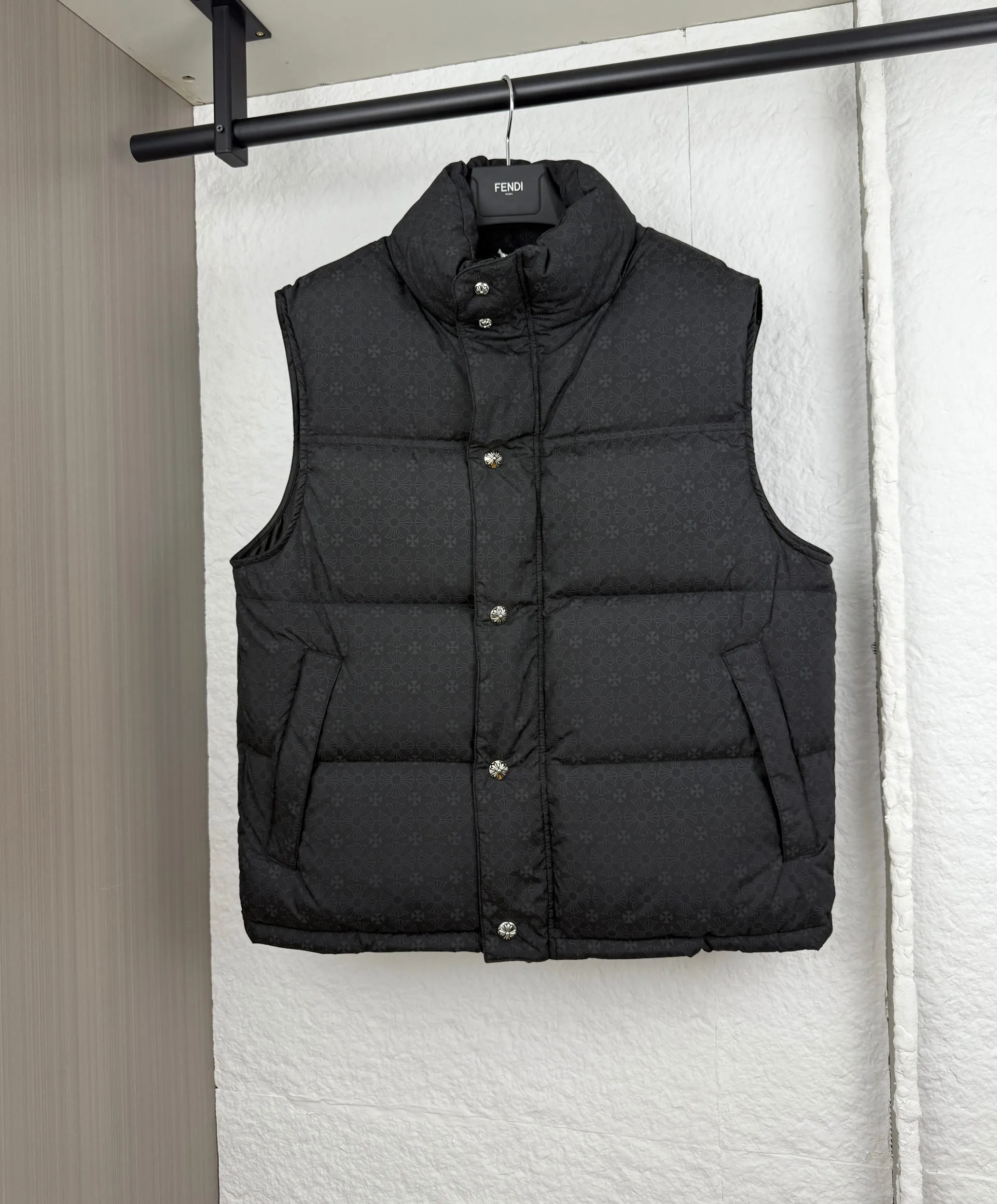 P820 ​​Chrome Hearts Chrome Hearts Sanskrit full-print jacquard down vest S/M/L/XL